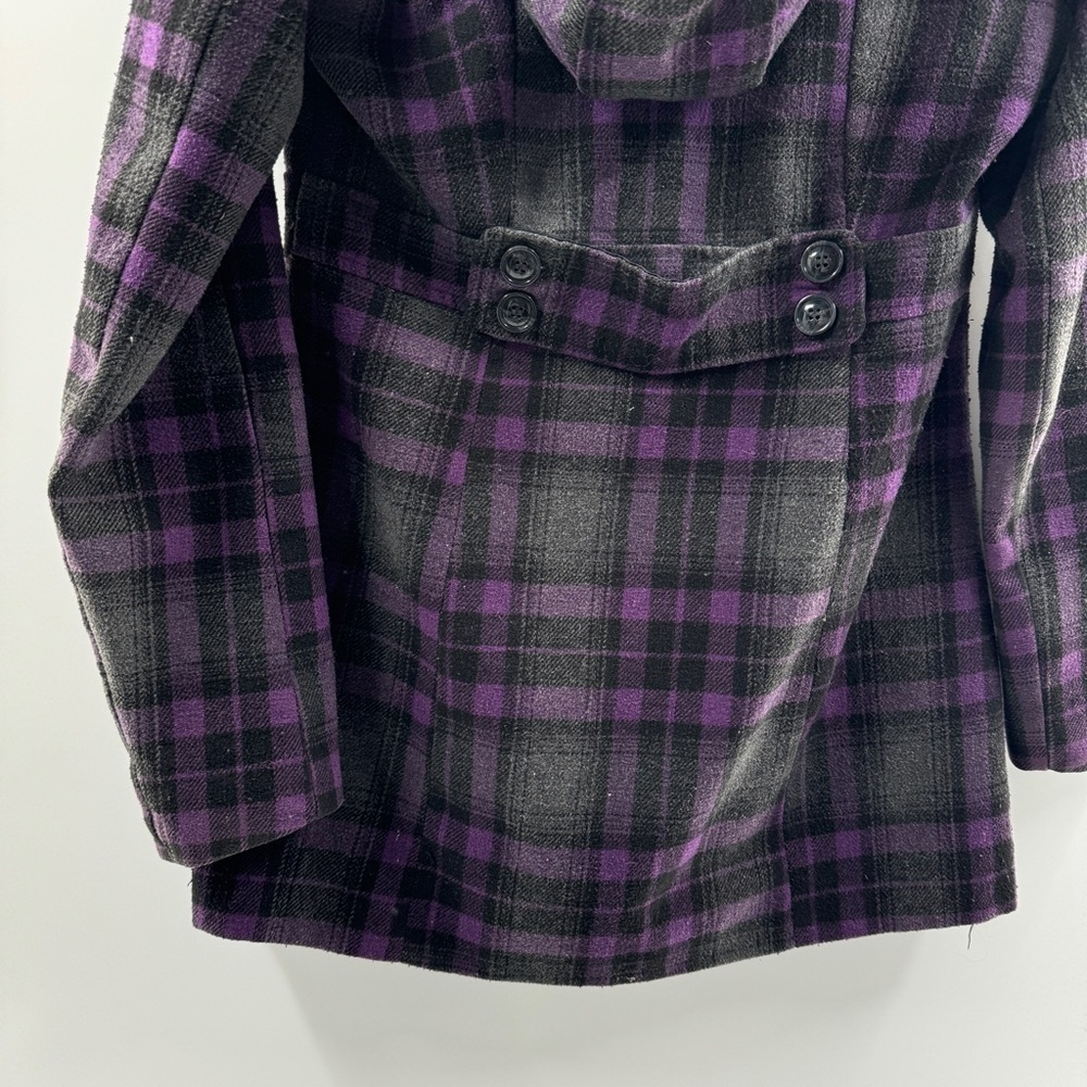 Paris Blues Y2K Vintage Medium Black and Purple Plaid Jacket - Picture 7 of 7